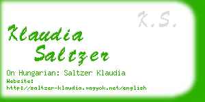 klaudia saltzer business card